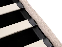 Discount LUNAN Boucle Beżowy 180 x 200 cm Łóżka Tapicerowane|Łóżka Podwójne