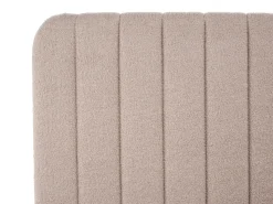Discount LUNAN Boucle Beżowy 180 x 200 cm Łóżka Tapicerowane|Łóżka Podwójne