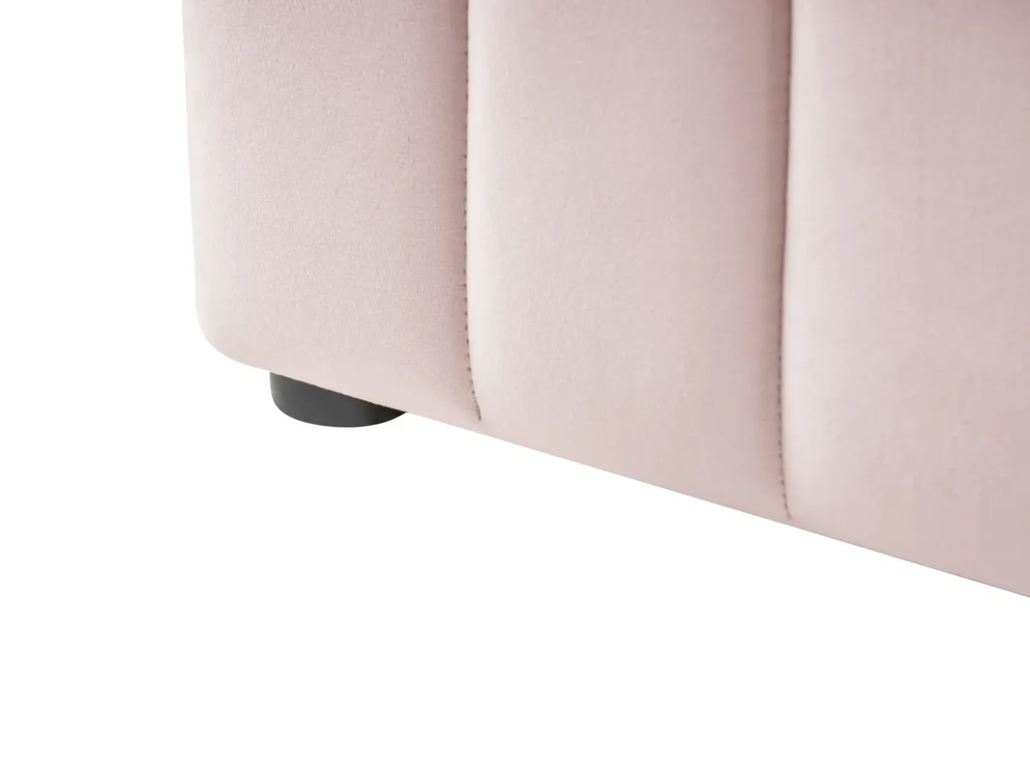 Outlet LUNAN Pastelowy róż 180 x 200 cm Łóżka Tapicerowane|Łóżka Podwójne