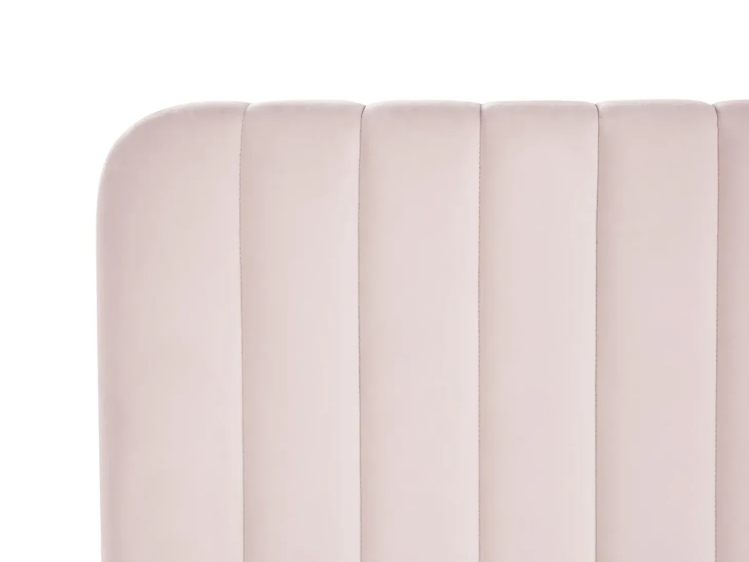 Outlet LUNAN Pastelowy róż 180 x 200 cm Łóżka Tapicerowane|Łóżka Podwójne