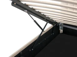 Hot Łóżko z pojemnikiem LUNAN Welur Beżowy 180 x 200 cm Łóżka Tapicerowane|Łóżka Podwójne