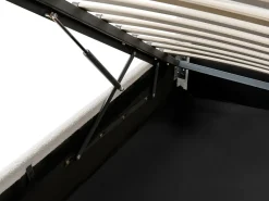 Online Łóżko z pojemnikiem MASSOGNES Boucle Złamana biel 160 x 200 cm Łóżka Tapicerowane|Łóżka Z Pojemnikiem