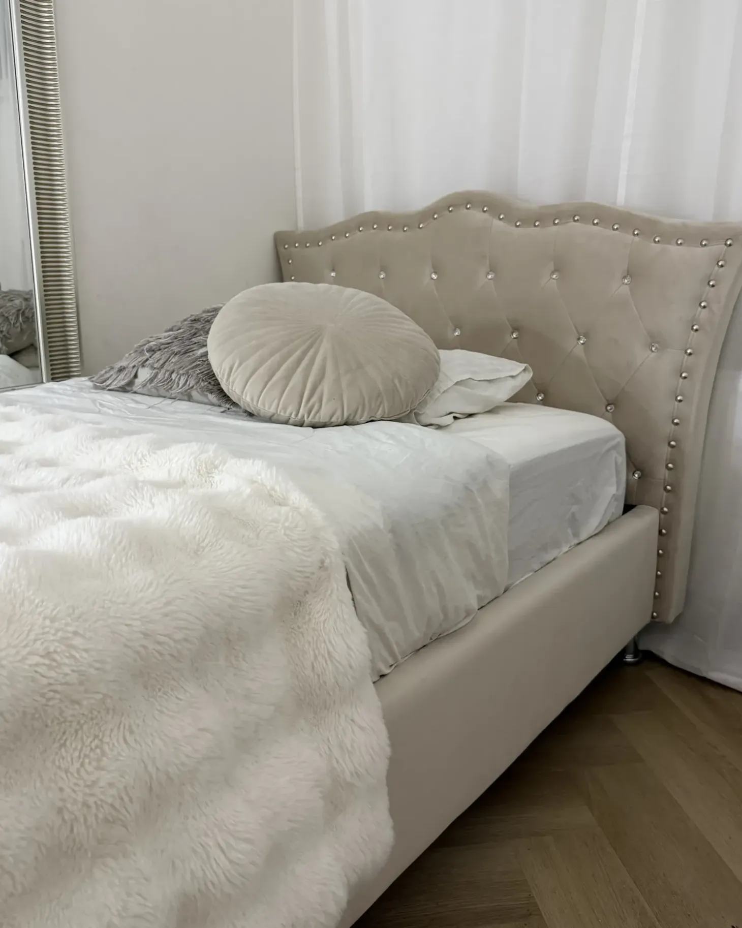 Best METZ Welur Beżowy 90 x 200 cm Dzieci Łóżka Z Pojemnikiem|Wszystkie Meble I Akcesoria Dziecięce