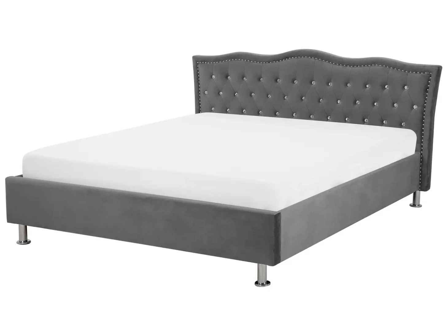 Hot Łóżko z pojemnikiem METZ Welur Ciemno 140 x 200 cm Łóżka Tapicerowane|Łóżka Podwójne