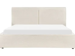 Clearance Łóżko z pojemnikiem MOISSAC Boucle Złamana biel 160 x 200 cm Łóżka Tapicerowane|Łóżka Podwójne