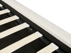 Clearance Łóżko z pojemnikiem MOISSAC Boucle Złamana biel 160 x 200 cm Łóżka Tapicerowane|Łóżka Podwójne