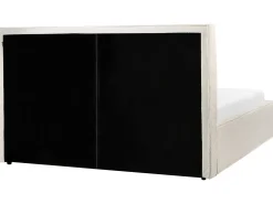 Clearance Łóżko z pojemnikiem MOISSAC Boucle Złamana biel 160 x 200 cm Łóżka Tapicerowane|Łóżka Podwójne