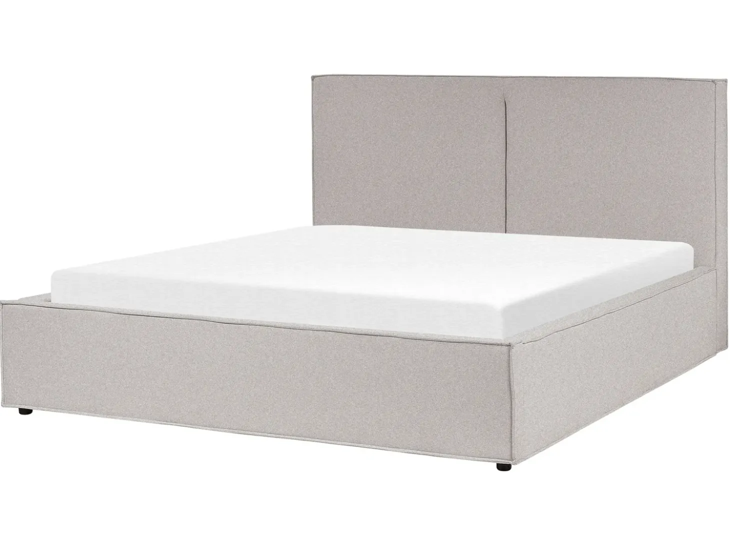 Discount Łóżko z pojemnikiem MOISSAC Jasnoszary 160 x 200 cm Łóżka Tapicerowane|Łóżka Podwójne