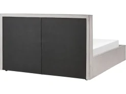 Discount Łóżko z pojemnikiem MOISSAC Jasnoszary 160 x 200 cm Łóżka Tapicerowane|Łóżka Podwójne