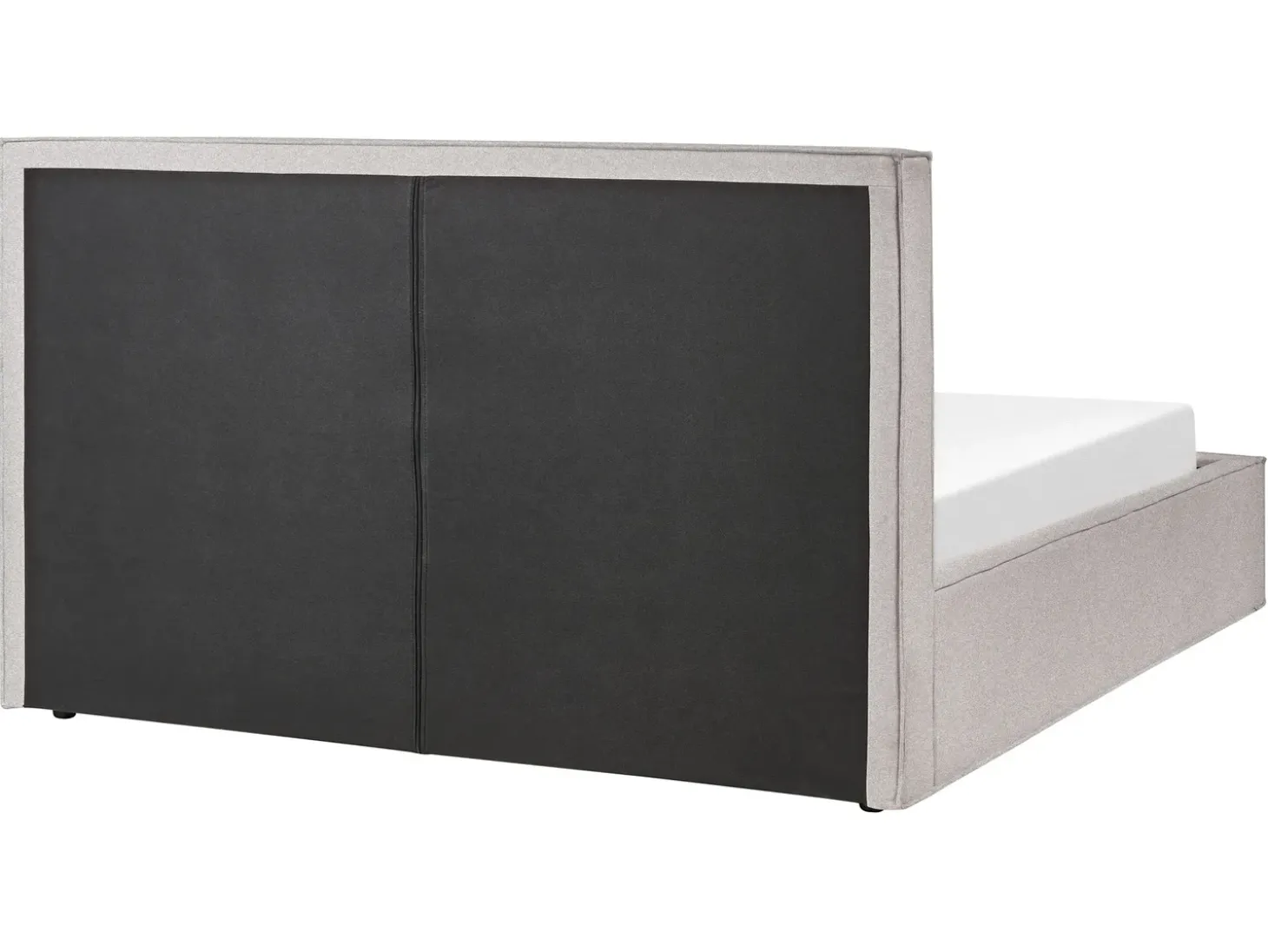 Discount Łóżko z pojemnikiem MOISSAC Jasnoszary 160 x 200 cm Łóżka Tapicerowane|Łóżka Podwójne