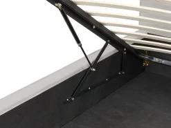 Discount Łóżko z pojemnikiem MOISSAC Jasnoszary 160 x 200 cm Łóżka Tapicerowane|Łóżka Podwójne
