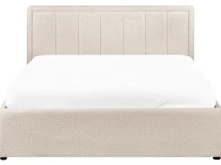 Clearance Łóżko z pojemnikiem MONTLAUR Boucle 140 x 200 cm Łóżka Tapicerowane|Łóżka Podwójne