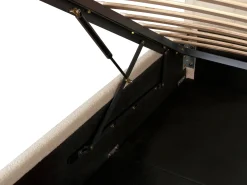 Clearance Łóżko z pojemnikiem MONTLAUR Boucle 140 x 200 cm Łóżka Tapicerowane|Łóżka Podwójne