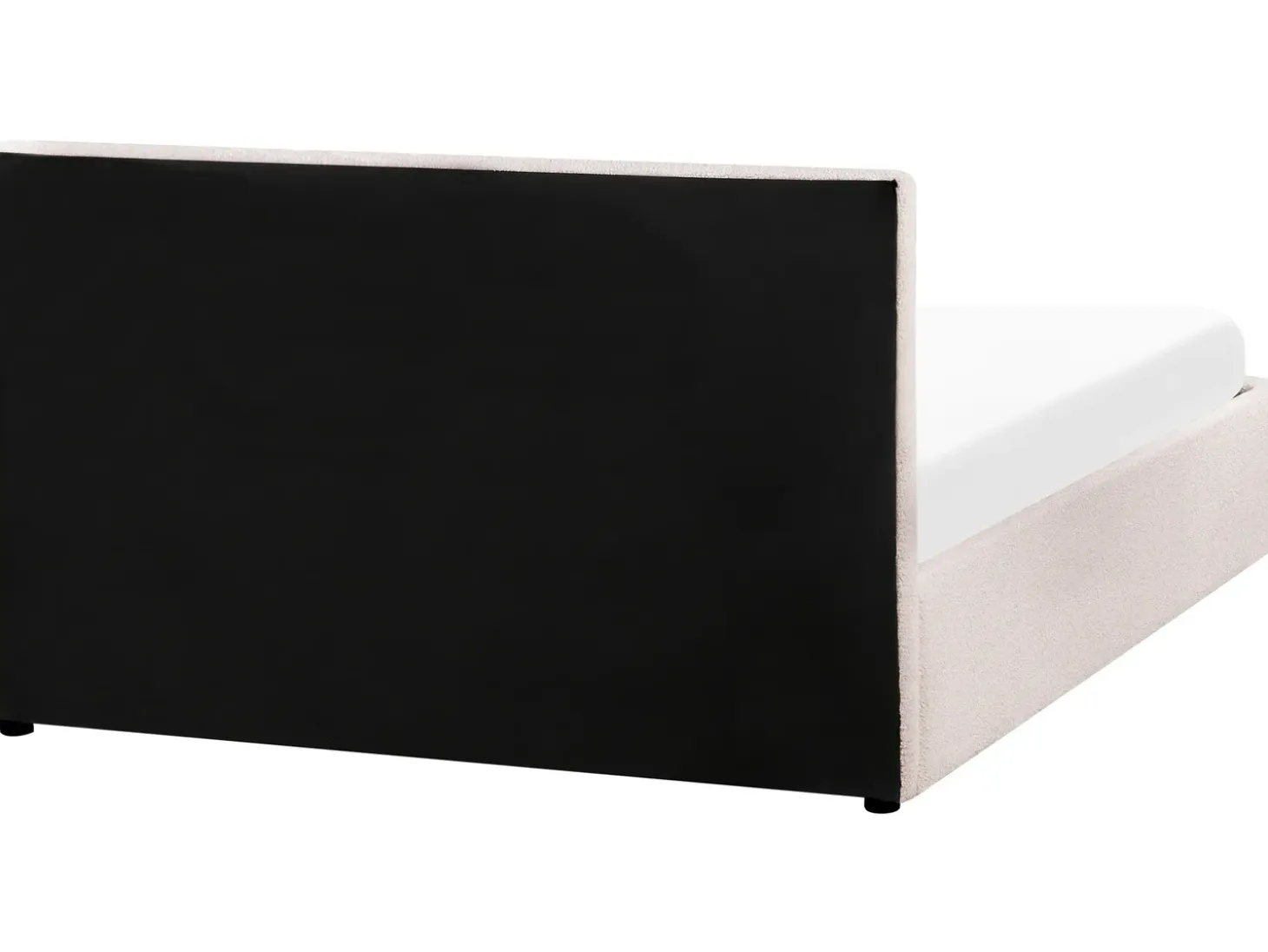Clearance Łóżko z pojemnikiem MONTLAUR Boucle 140 x 200 cm Łóżka Tapicerowane|Łóżka Podwójne