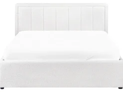 Clearance Łóżko z pojemnikiem MONTLAUR Boucle 140 x 200 cm Łóżka Tapicerowane|Łóżka Podwójne