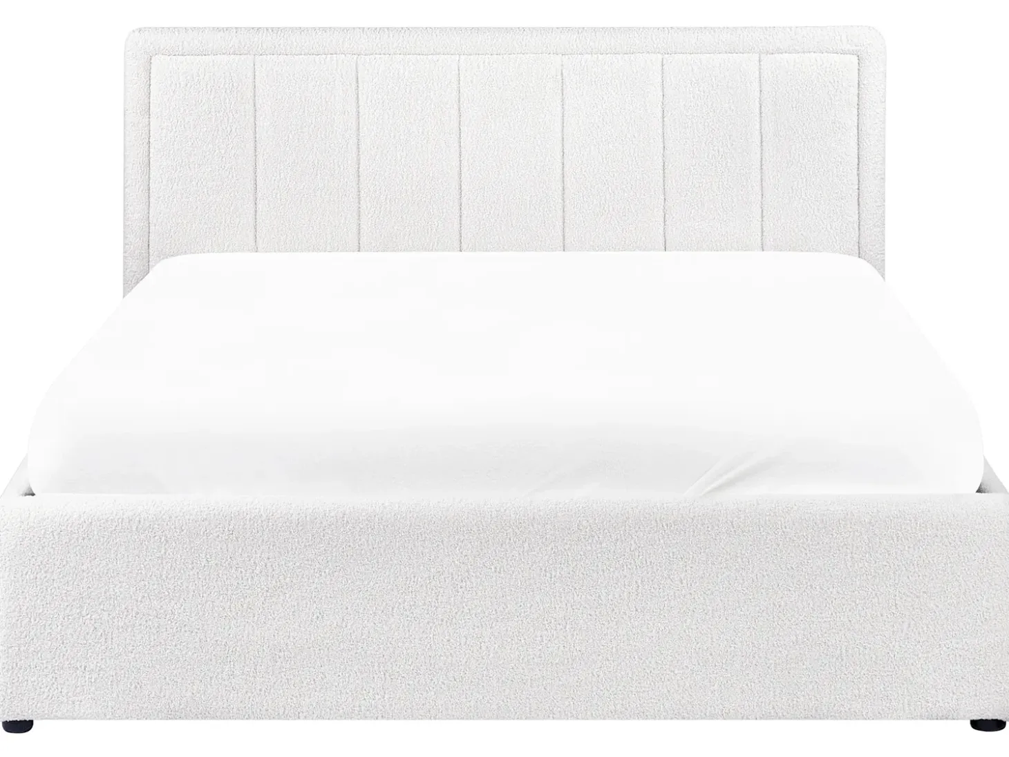 Clearance Łóżko z pojemnikiem MONTLAUR Boucle 140 x 200 cm Łóżka Tapicerowane|Łóżka Podwójne