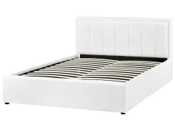 Clearance Łóżko z pojemnikiem MONTLAUR Boucle 140 x 200 cm Łóżka Tapicerowane|Łóżka Podwójne