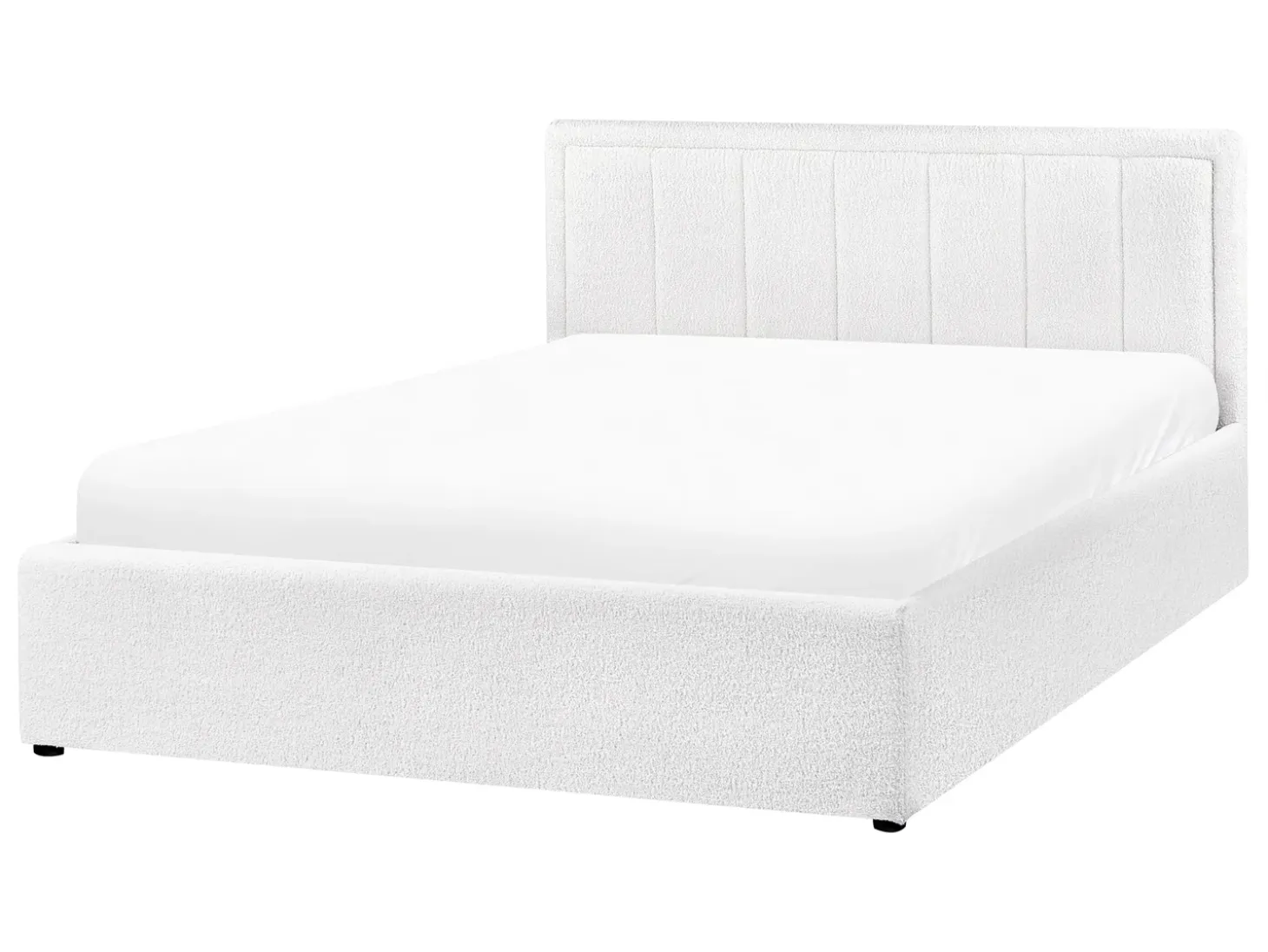 Clearance Łóżko z pojemnikiem MONTLAUR Boucle 140 x 200 cm Łóżka Tapicerowane|Łóżka Podwójne