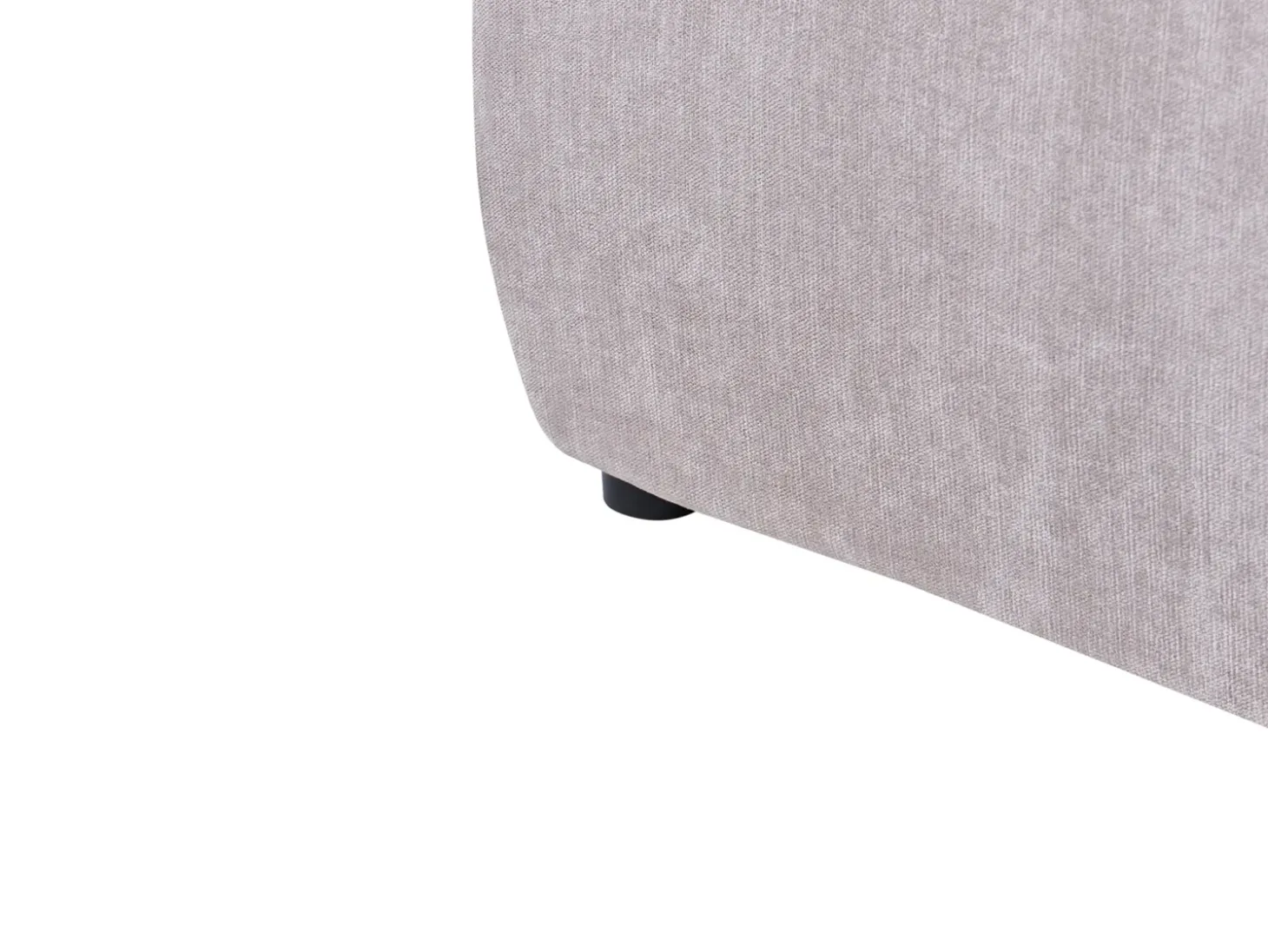 Outlet Łóżko z pojemnikiem MOUZON Szenil Beżowoszary 180 x 200 cm Łóżka Tapicerowane|Łóżka Podwójne