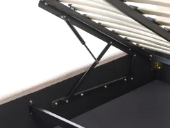 Outlet Łóżko z pojemnikiem NANTERRE Boucle 180 x 200 cm Łóżka Tapicerowane|Łóżka Podwójne