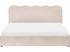 Outlet Łóżko z pojemnikiem NANTERRE Boucle 180 x 200 cm Łóżka Tapicerowane|Łóżka Podwójne