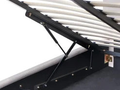 Sale Łóżko z pojemnikiem NANTERRE Szenil Beżowoszary 180 x 200 cm Łóżka Tapicerowane|Łóżka Podwójne