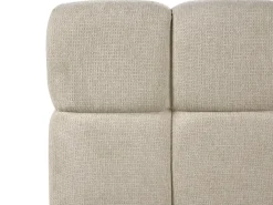 Outlet Łóżko z pojemnikiem NOYON Beżowoszary 180 x 200 cm Łóżka Tapicerowane|Łóżka Podwójne