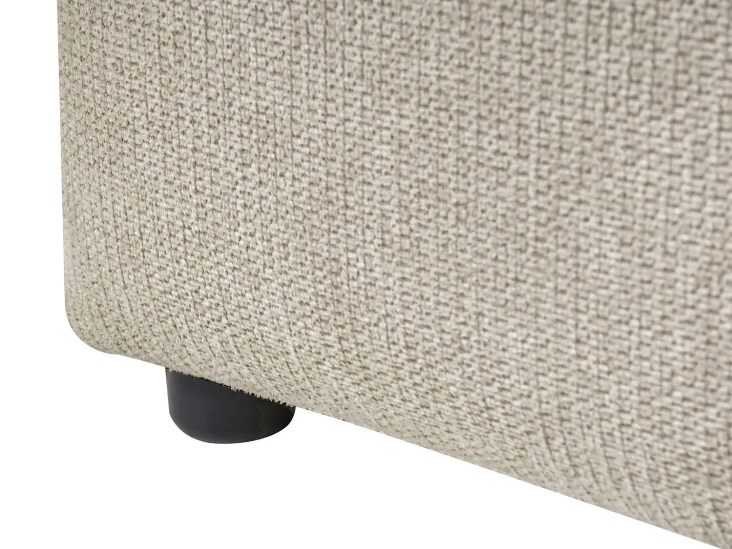 Outlet Łóżko z pojemnikiem NOYON Beżowoszary 180 x 200 cm Łóżka Tapicerowane|Łóżka Podwójne
