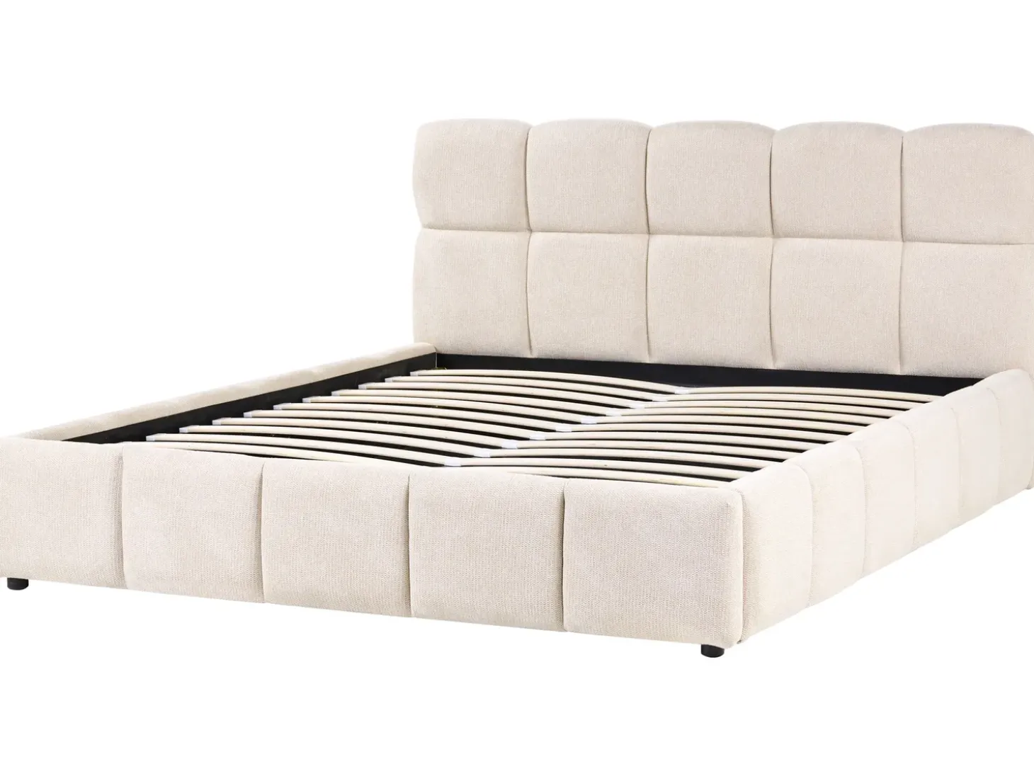 Clearance Łóżko z pojemnikiem NOYON Jasno 180 x 200 cm Łóżka Tapicerowane|Łóżka Podwójne