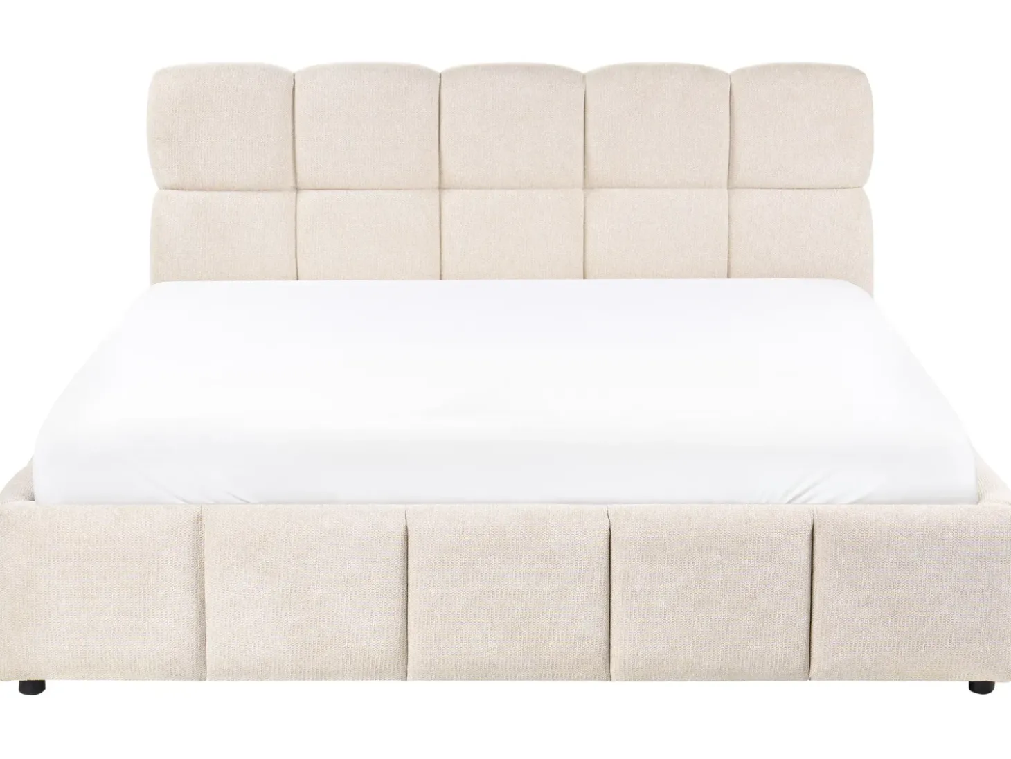 Clearance Łóżko z pojemnikiem NOYON Jasno 180 x 200 cm Łóżka Tapicerowane|Łóżka Podwójne