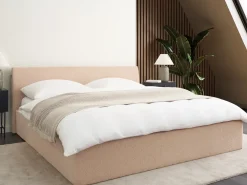 Sale Łóżko z pojemnikiem ORBEY Boucle 180 x 200 cm Łóżka Tapicerowane|Łóżka Podwójne
