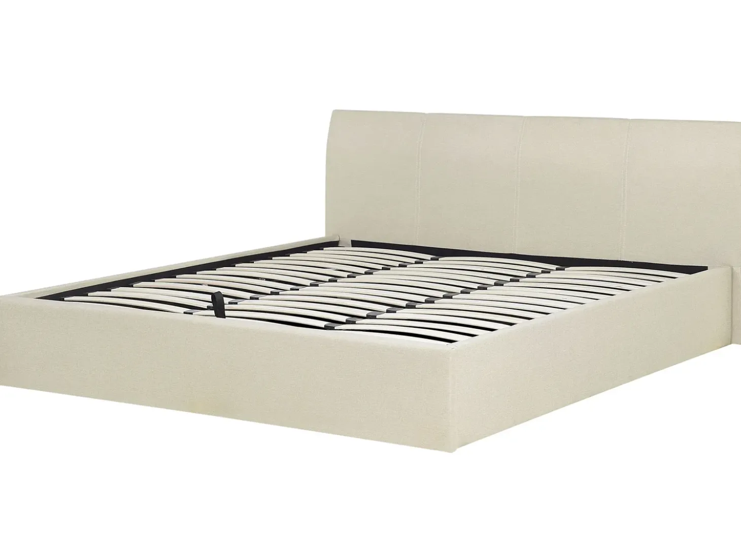 Outlet Łóżko z pojemnikiem ORBEY Jasno 180 x 200 cm Łóżka Tapicerowane|Łóżka Podwójne