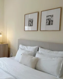 Outlet Łóżko z pojemnikiem ORBEY Jasno 180 x 200 cm Łóżka Tapicerowane|Łóżka Podwójne