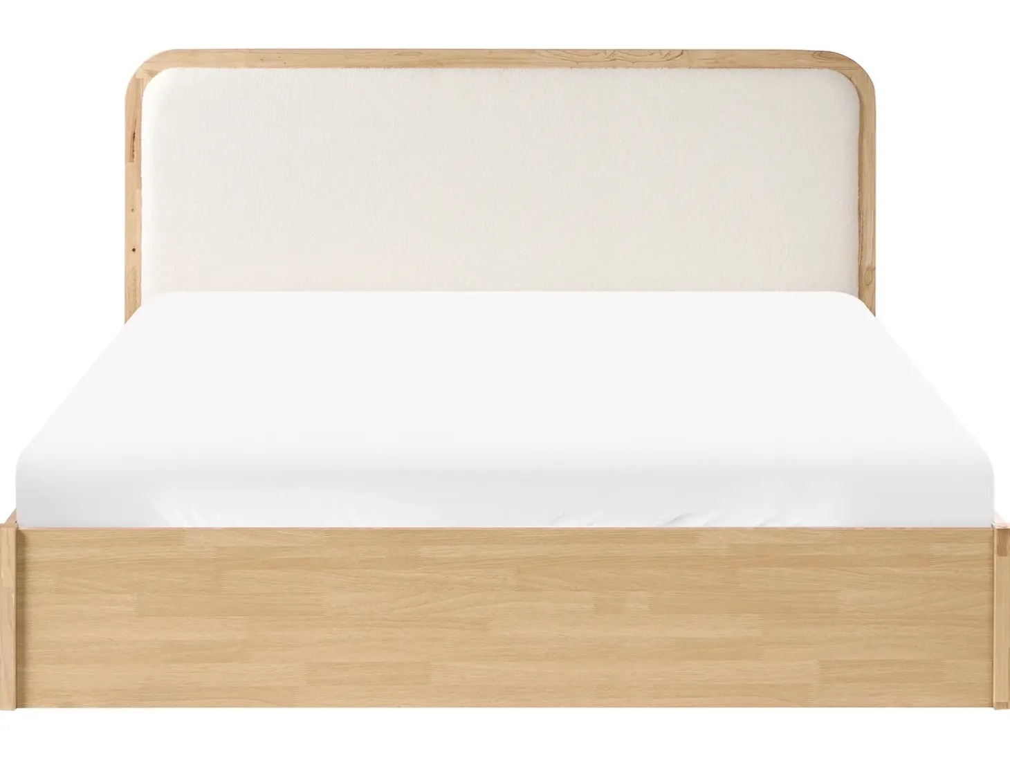 Clearance Łóżko z pojemnikiem PEROUGES Jasno 180 x 200 cm Łóżka Podwójne|Łóżka Z Pojemnikiem