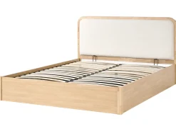 Clearance Łóżko z pojemnikiem PEROUGES Jasno 180 x 200 cm Łóżka Podwójne|Łóżka Z Pojemnikiem