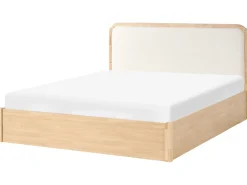 Clearance Łóżko z pojemnikiem PEROUGES Jasno 180 x 200 cm Łóżka Podwójne|Łóżka Z Pojemnikiem