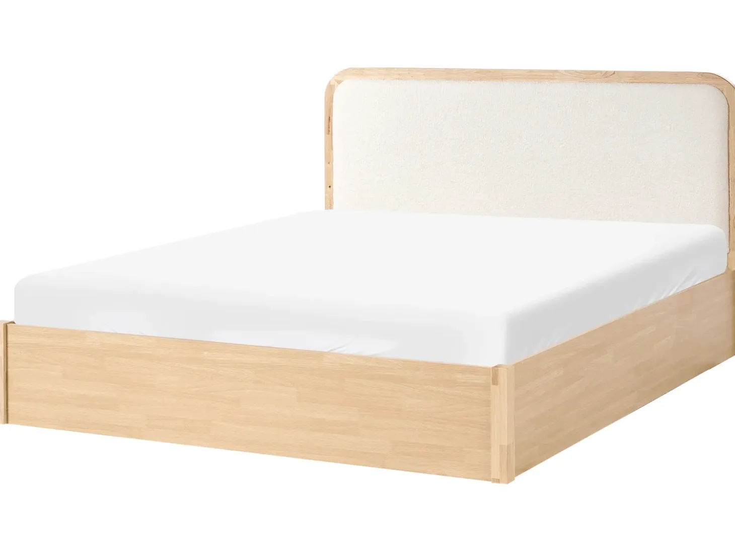 Clearance Łóżko z pojemnikiem PEROUGES Jasno 180 x 200 cm Łóżka Podwójne|Łóżka Z Pojemnikiem