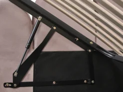 Sale POLIGNAC Welur Pastelowy róż 90 x 200 cm Dzieci Łóżka Z Pojemnikiem|Łóżka Pojedyncze