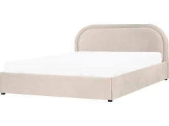 Clearance Łóżko z pojemnikiem QUILLIEN Jasno 160 x 200 cm Łóżka Tapicerowane|Łóżka Podwójne