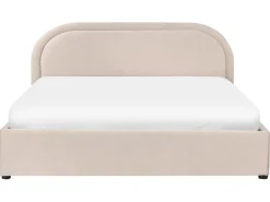 Clearance Łóżko z pojemnikiem QUILLIEN Jasno 160 x 200 cm Łóżka Tapicerowane|Łóżka Podwójne
