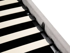 Best Łóżko z pojemnikiem QUILLIEN Szenil Beżowoszary 180 x 200 cm Łóżka Tapicerowane|Łóżka Podwójne