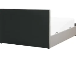 Best Łóżko z pojemnikiem ROCHEFORT Ekoskóra Beżowo 180 x 200 cm Łóżka Podwójne|Łóżka Skórzane