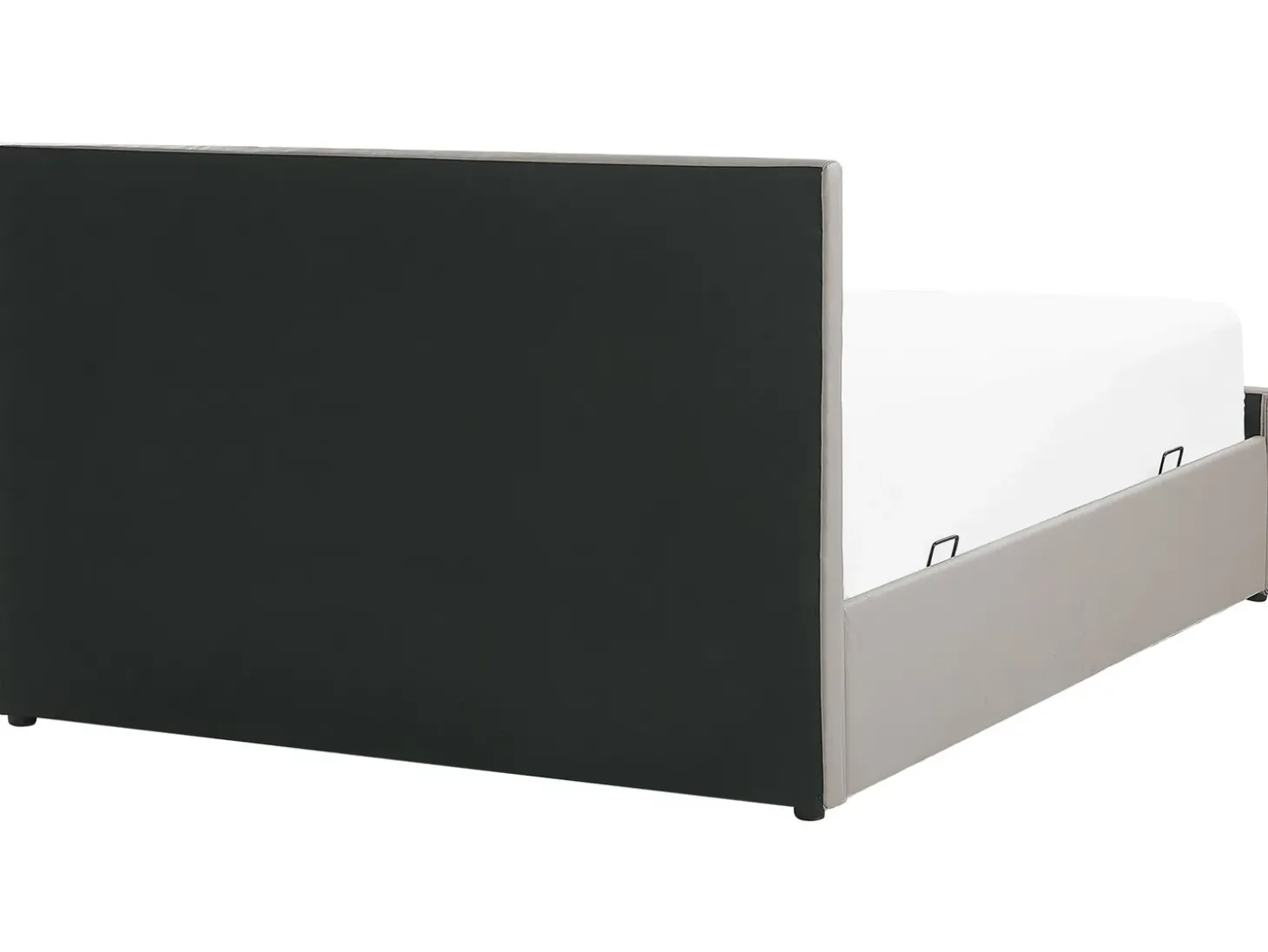 Best Łóżko z pojemnikiem ROCHEFORT Ekoskóra Beżowo 180 x 200 cm Łóżka Podwójne|Łóżka Skórzane