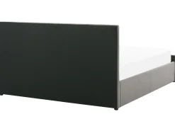 Sale Łóżko z pojemnikiem ROCHEFORT Welur 180 x 200 cm Łóżka Tapicerowane|Łóżka Podwójne