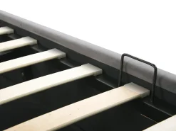 Sale Łóżko z pojemnikiem ROCHEFORT Welur 180 x 200 cm Łóżka Tapicerowane|Łóżka Podwójne