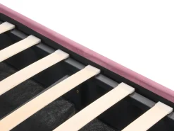 Sale Łóżko z pojemnikiem ROCHEFORT Welur 160 x 200 cm Łóżka Tapicerowane|Łóżka Podwójne
