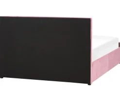 Sale Łóżko z pojemnikiem ROCHEFORT Welur 160 x 200 cm Łóżka Tapicerowane|Łóżka Podwójne