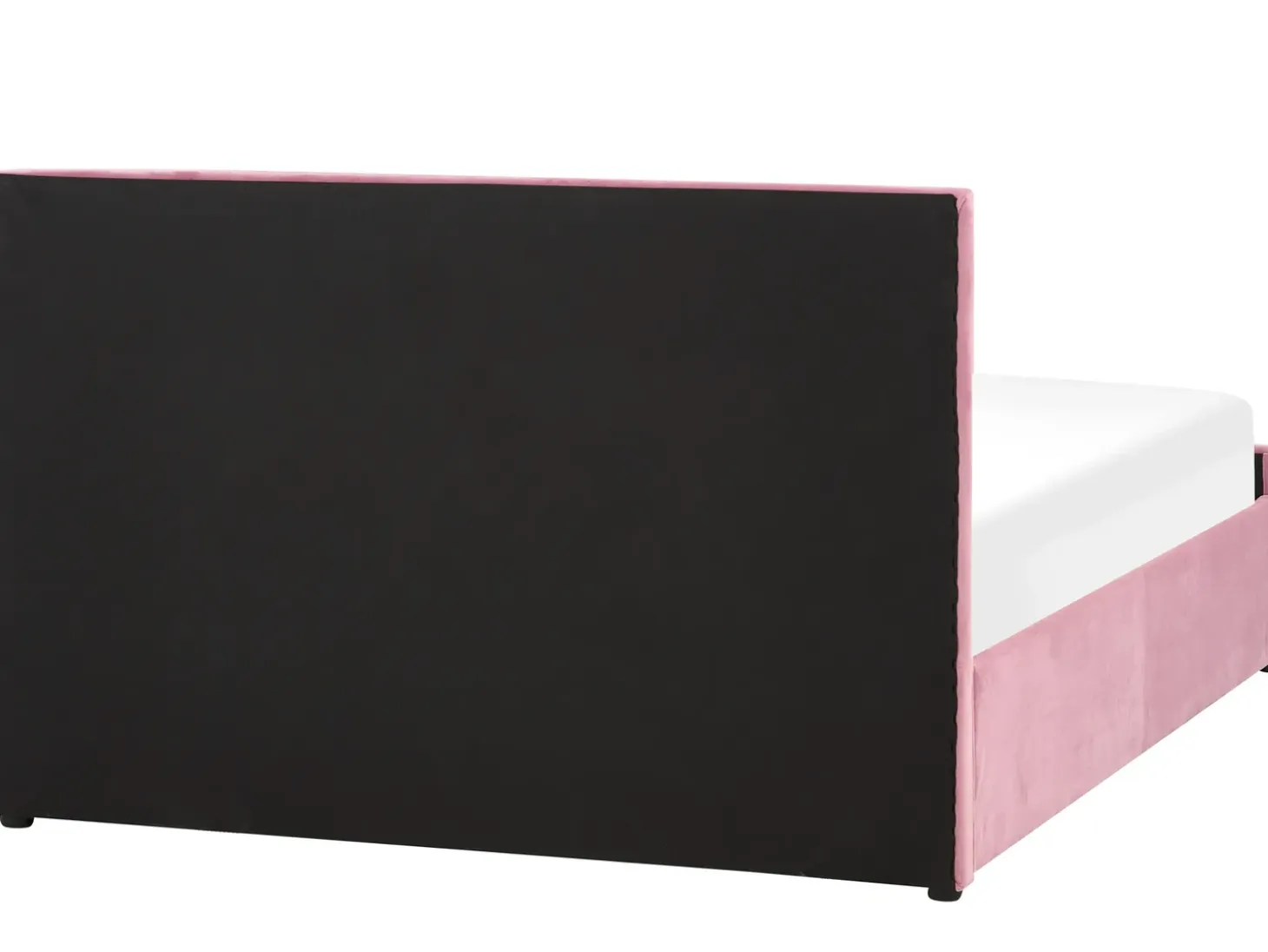 Sale Łóżko z pojemnikiem ROCHEFORT Welur 160 x 200 cm Łóżka Tapicerowane|Łóżka Podwójne