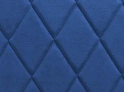 Łóżko z pojemnikiem ROCHEFORT Welur Granatowy 180 x 200 cm Łóżka Tapicerowane|Łóżka Podwójne