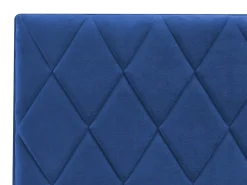 Łóżko z pojemnikiem ROCHEFORT Welur Granatowy 180 x 200 cm Łóżka Tapicerowane|Łóżka Podwójne